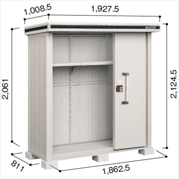 受注生産品 ヨドコウ LMD／エルモ LMD-1808 物置 一般・積雪共用型 標準高タイプ カシミヤベージュ