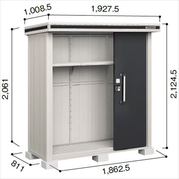 受注生産品 ヨドコウ LMD／エルモ LMD-1808 物置 一般・積雪共用型 標準高タイプ　結露低減材付 スミ