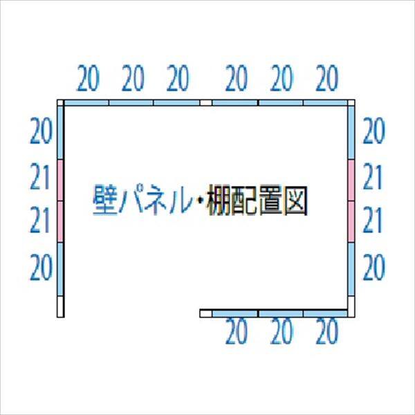 JNA-4426W 田窪工業所 タクボ物置 JNA／トールマン　ブライト 標準棚 標準屋根 一般型 ムーンホワイト