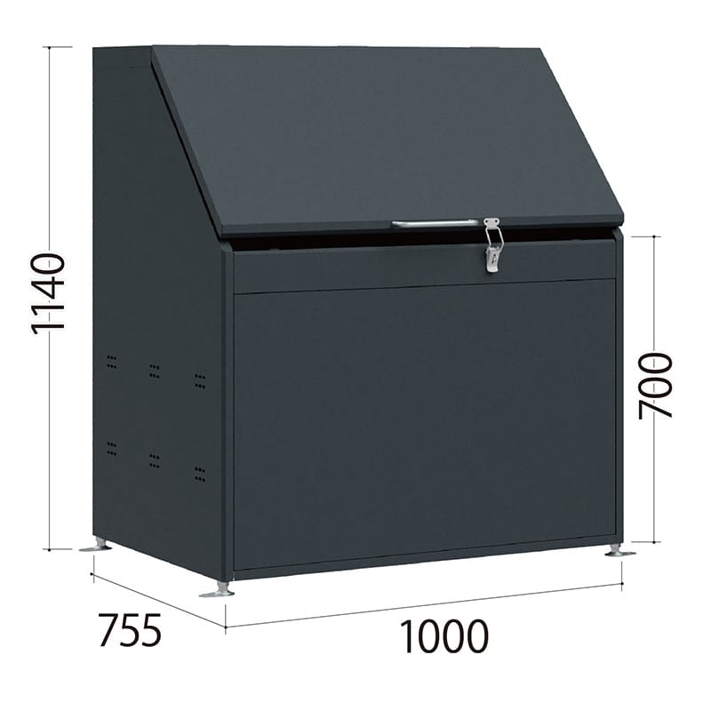 田窪工業所 タクボ物置 ゴミ集積庫 クリーンキーパー CK-D1007Y 幅100cm 奥行75cm 高さ114cm 容量約625L ゴミ袋45L約13袋 目安世帯数約6世帯 