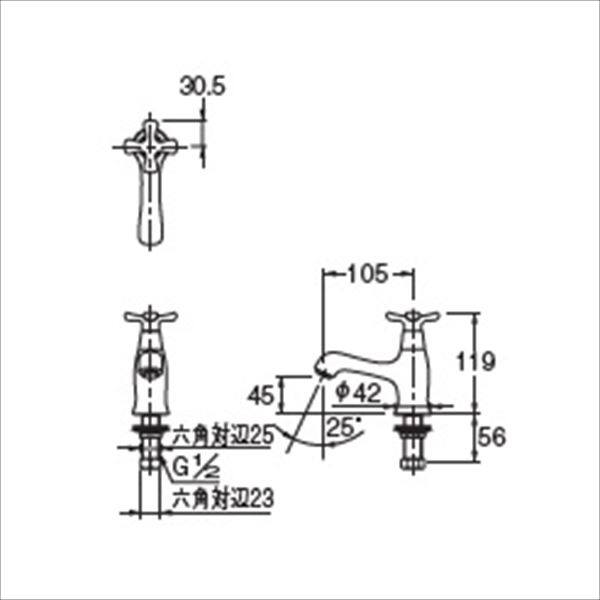 カクダイ 水栓金具 hana 立水栓 716-831 