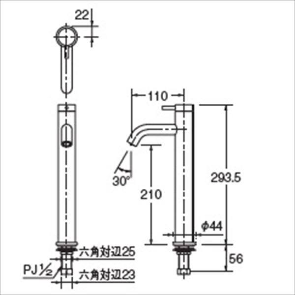 カクダイ 水栓金具 ＶＡＲＵＮＡ 立水栓（トール） 716-255