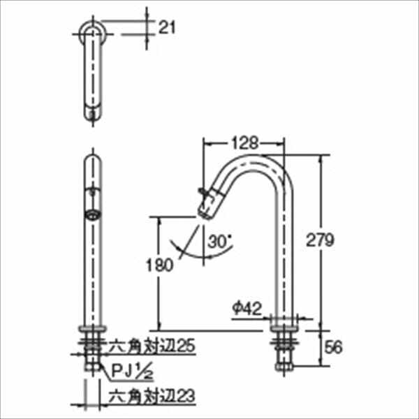 欠品中】カクダイ 水栓金具 ＳＹＡＴＯＲＡ 立水栓（トール） 721-211-13