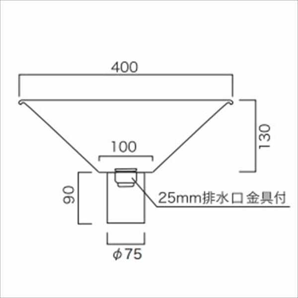 オンリーワン カラーアルミ立水栓 Lite（蛇口セット） 水栓柱 GM3-ALWHF +水鉢セット ホワイト