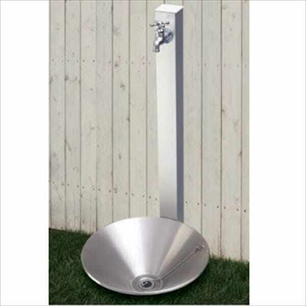 オンリーワン カラーアルミ立水栓 Lite（蛇口セット） 水栓柱 GM3-ALSCF +水鉢セット メタリックシルバー