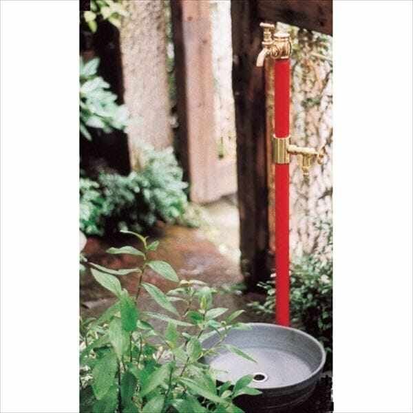 オンリーワン エッセンスガーデン水栓柱 水栓柱（双口） IB3-GF327023 +蛇口+パンセット クランベリー