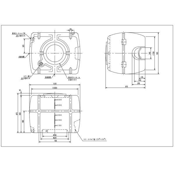 法人様限定 スイコー SLTタンク　SLT-600　『液体運搬用タンク』 黄