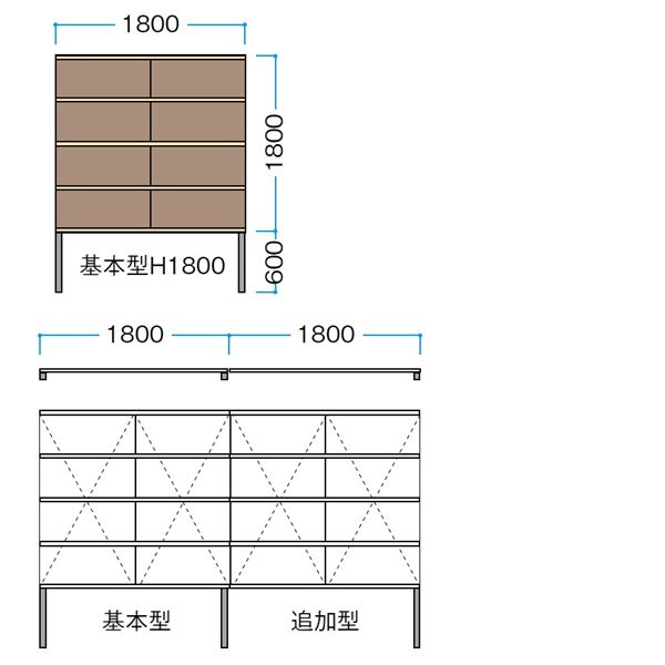 タカショー　エバーアートボードフェンス 8型セット 両面 60角柱 両柱 