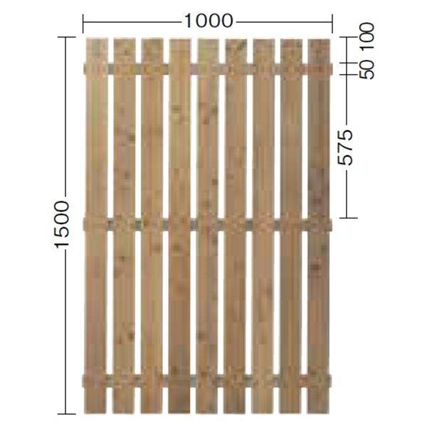 タカショー　タンモクフェンス タンモク板塀フェンス H1500 TMF-B15 13534900 無塗装