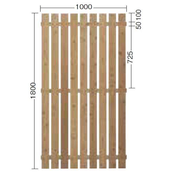タカショー　タンモクフェンス タンモク板塀フェンス H1800 TMF-B18 13533200 塗装済