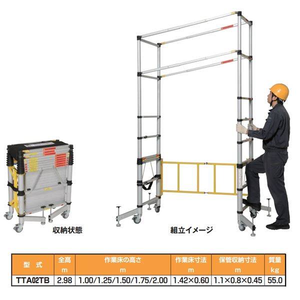 ピカコーポレイション 移動式足場 テレタワー TTA02TB 