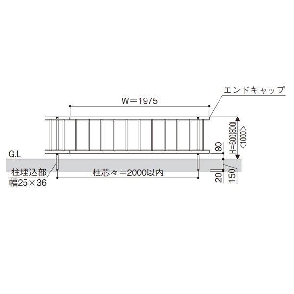 YKK YKKAP シンプレオフェンス T3型 T60 本体 『アルミ フェンス 高さ60cm たて格子（11本） 目隠し 屋外 柵 庭 外構 境界』 