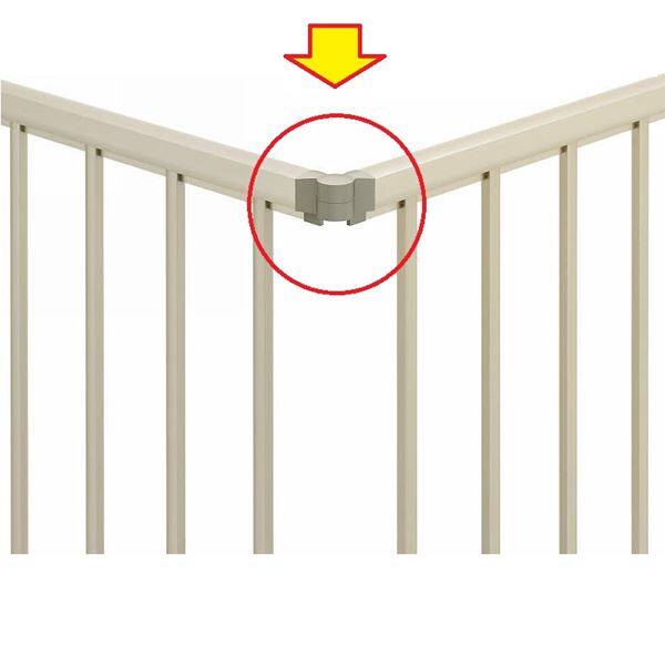 YKK シンプレオフェンスT1・T2･T3型用 コーナー継手（2個で1組） 『フェンスオプション』 