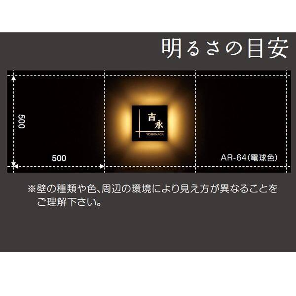美濃クラフト LEDバックライト表札 ステンレス切抜きタイプ AR-35 『表札 サイン 戸建』 