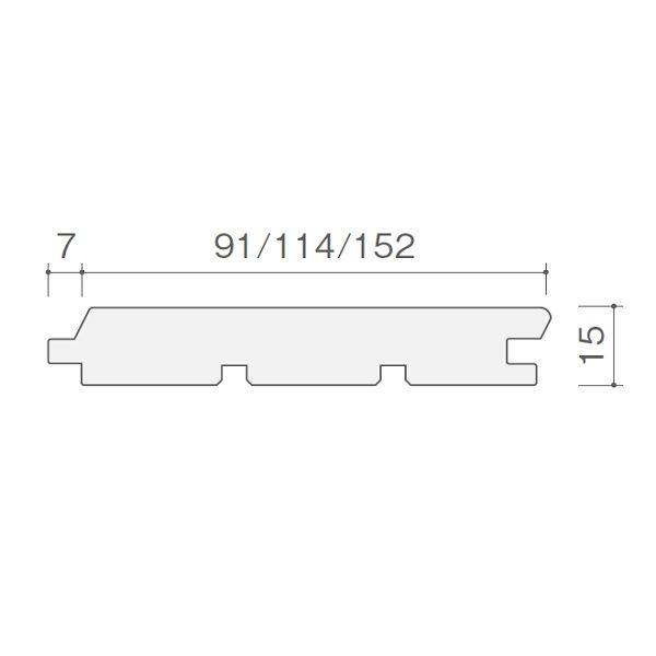 天然木部材 エコプレーゼ あづみの桧 無地上小グレード LIVOSオイル塗装 幅114mm 8枚入り 受注生産 (ナチュラル色) #WPFL0381 