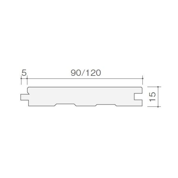 天然木部材 ナラ スタンダードグレード OSMOオイル塗装 幅120mm 7枚入り (クリア) #PHFL0498 