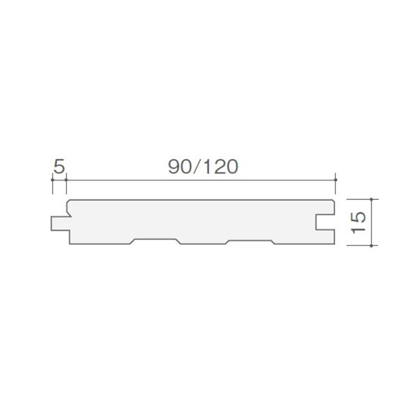 天然木部材 ナラ ラスティックグレード OSMOオイル塗装 幅120mm 7枚入り (クリア) #PHFL0502 