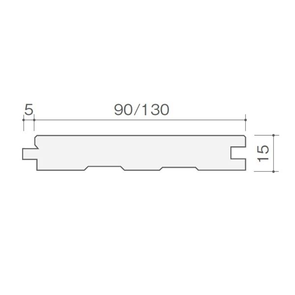 天然木部材 ホワイトオーク ラスティックグレード KLUMPPオイル塗装 幅130mm 7枚入り (クリア) #PHFL0384 