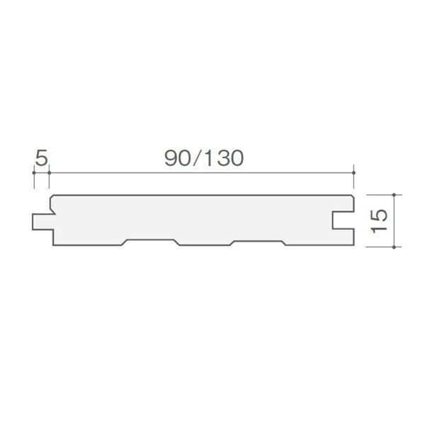 天然木部材 ホワイトオーク ラスティックグレード 無塗装 幅130mm 7枚入り #PHFL0388 