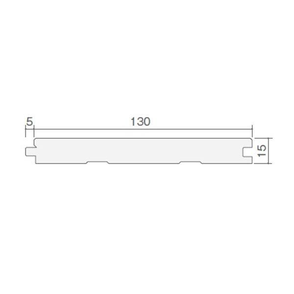 天然木部材 ホワイトオーク ラスティックグレード ワンピースタイプ 無塗装 幅130mm 7枚入り #PHFL0625 