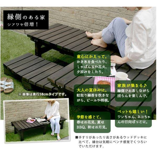 デッキ縁台180×58　3点セット DE-18058-3PSET