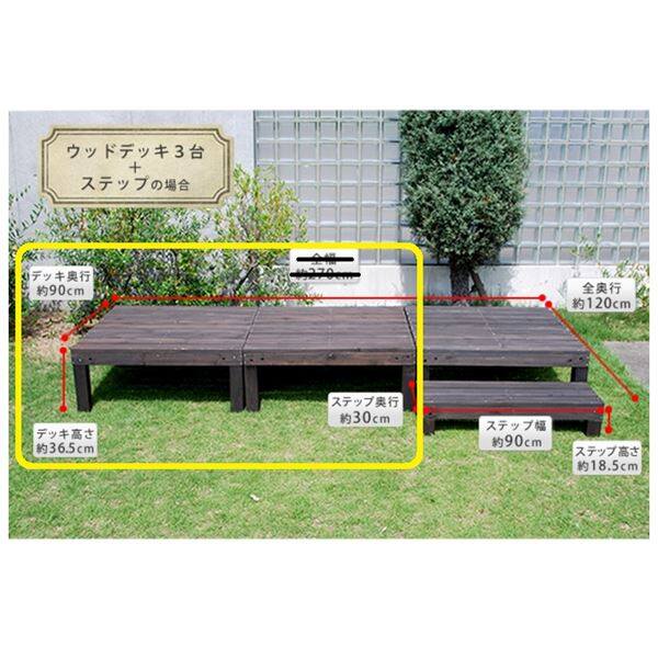 Sスタイル ユニットウッドデッキ harmonie（アルモニー）90×90 2個組 組立品 ＃SDKIT9090-2P-DBR ダークブラウン 『濡れ縁』 