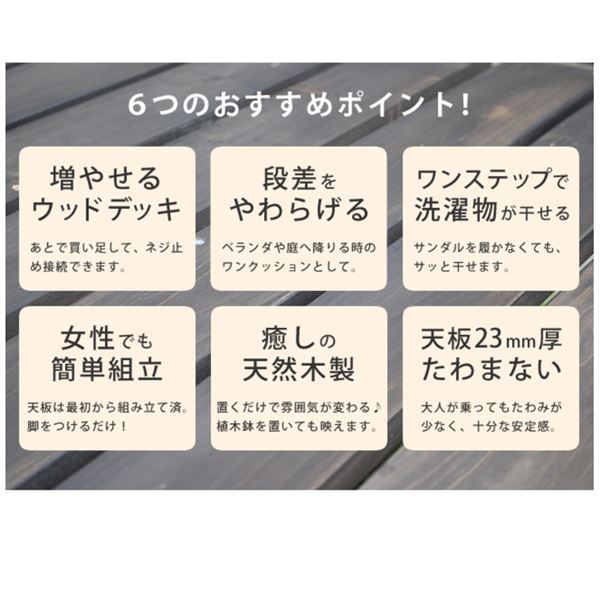Sスタイル ユニットウッドデッキ harmonie（アルモニー）90×90 2個組 ステップ付 組立品 ＊ステップ ＃SDKIT9090-2PSTP-DBR ダークブラウン 『濡れ縁』 