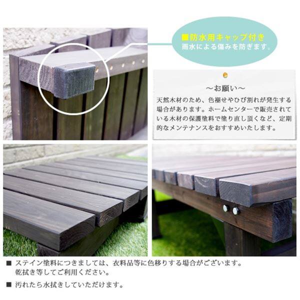 Sスタイル デッキ縁台 90X90 組立品 ＃DEC-9090DBR ダークブラウン ダークブラウン