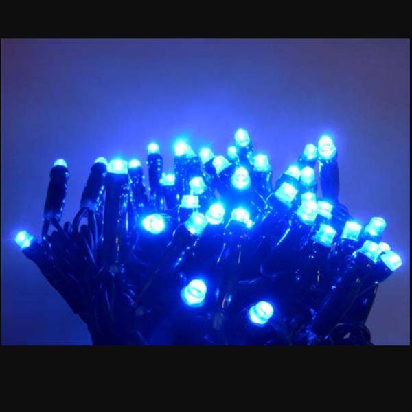 コロナ産業 LED100球グリッターライト(2回線式1回路) GLT100B 青 『イルミネーションライト』 青
