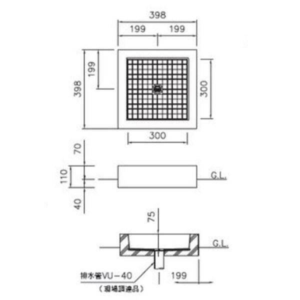 ニッコー 立水栓ユニット シュペリパン OPB-PP-1 サンド(SA)『水栓柱・立水栓 蛇口は別売り ニッコーエクステリア』 サンド（SA)