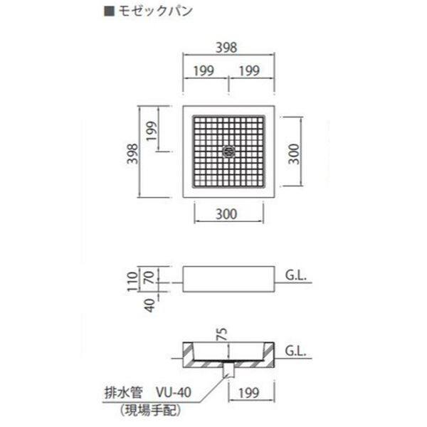 ニッコー 立水栓ユニット モゼックパン OPB-PM-1 バニラ（VNL） 『水栓柱・立水栓 蛇口は別売り ニッコーエクステリア』 バニラ(VNL)