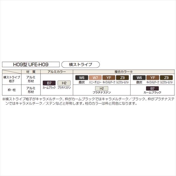 YKKAP YKK ルシアスフェンス H09型 たてストライプ 本体 アルミ色 T80 H800 高さ80cm フェンス本体のみ アルミカラー