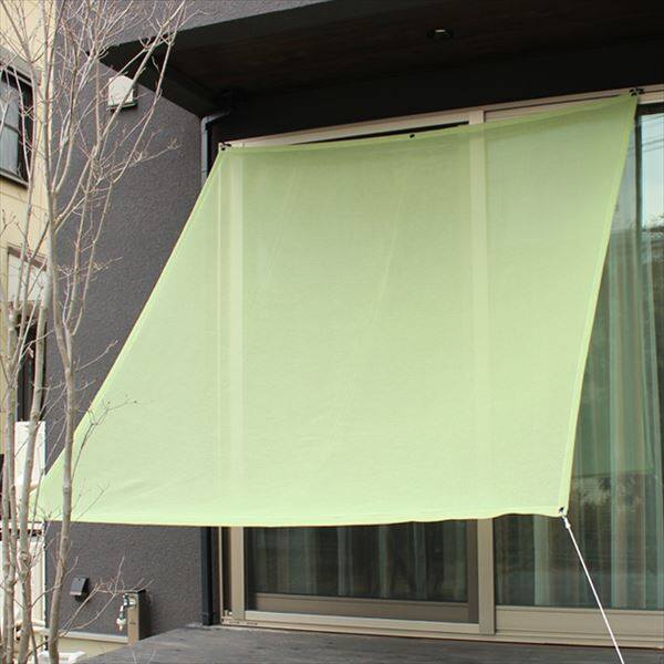 イチオリシェード　プレーン　『屋外用日よけ　透過性と通気性へのこだわり　日本製　シェード』 スプラウトグリーン