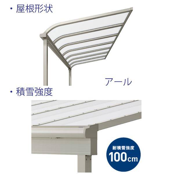 リクシル テラスVS R型 テラスタイプ 3000タイプ 関東間 1間×5尺 自在桁仕様 耐積雪100cm相当 熱線吸収ポリカ