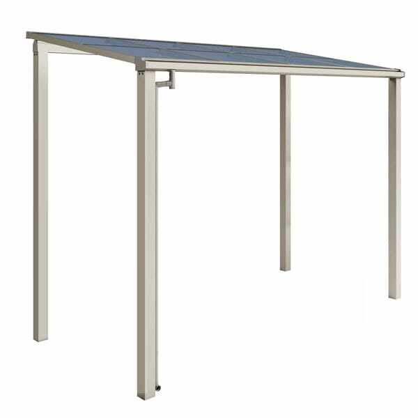 YKK テラス屋根 独立納まり ソラリア 1.5間×8尺 柱標準タイプ 関東間 単体 フラット型 上止め施工 ポリカ屋根 H=2,500仕様 600N／m2 積雪20cm地域用 後付け 