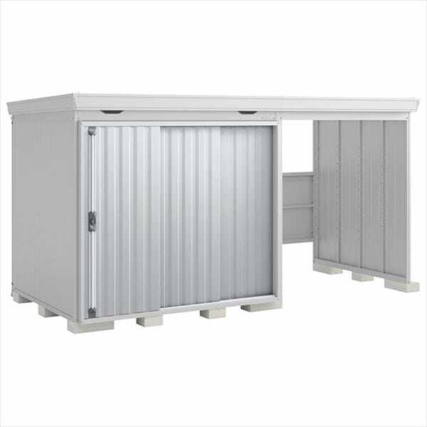 『配送は関東・東海限定』イナバ物置 FW／フォルタ ウィズ FW-1822+15KH CG ハイルーフ　右側開放スペース 一般型『開放スペース併設物置 配送は関東・東海限定』イナバ物置 FW／フォルタ ウィズ FW-2218+15KS