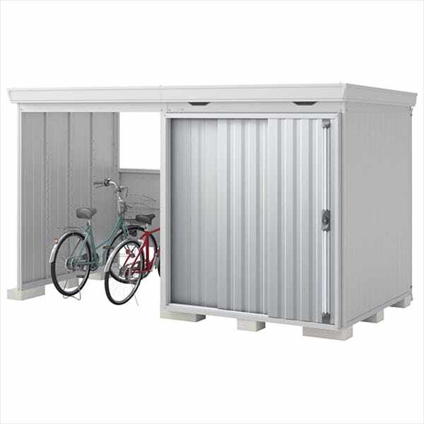 『配送は関東・東海限定』イナバ物置 FW／フォルタ ウィズ FW-18K+1818H PS ハイルーフ　左側開放スペース 一般型 結露軽減材付屋根 PS（プラチナシルバー）