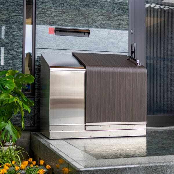 ナカノ ホームスライドダスポン スタンダードモデル 黒ZAM HSD-BZ-1050 『ゴミ収集庫 ダストボックス 屋外』 黒ZAM×ホワイトオーク