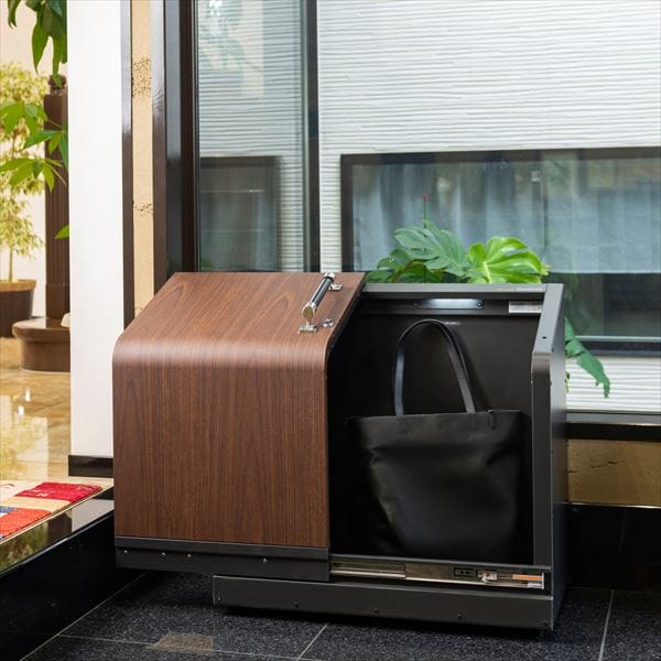 ナカノ ホームスライドダスポン プレミアムモデル ステンレス HSDP-774 『ゴミ収集庫 ダストボックス 屋外』 ステンレス×ブライトイエロー