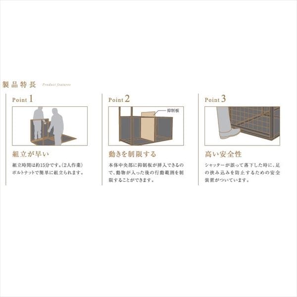 栄工業　箱罠2号（両開）　Eタイプ　IS-2　No.602 