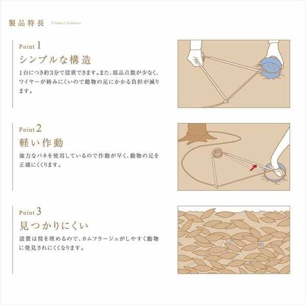 栄工業　足くくり罠（4mm・20cm）　Fタイプ　IS-7　No.607 