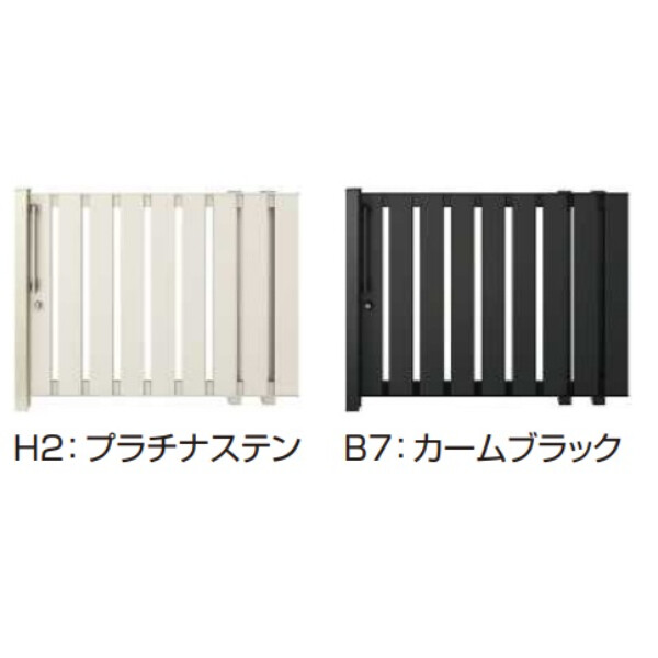 YKKAP ルシアススライド S01型 標準柱 14-12R 片引き 片面シリンダー錠セット 『たてスリット ノンレール式引き戸 門扉』 アルミカラー