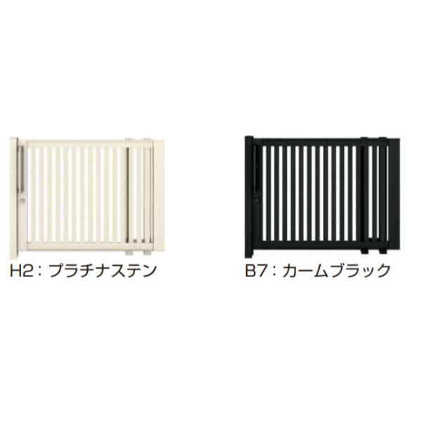 YKKAP ルシアススライド S03型 標準柱 14-10R 片引き 片面シリンダー錠セット 『たて太格子 ノンレール式引き戸 門扉』 アルミカラー