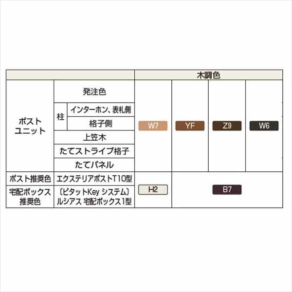 YKKAP ルシアスポストユニット SA02型 インターホン位置/外観右 表札灯
