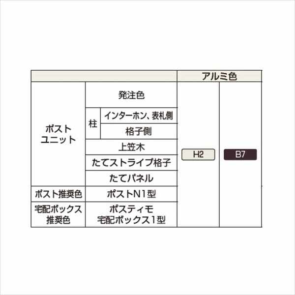YKKAP ルシアスポストユニット KB01型 インターホン位置/外観右 宅配ボックス(前入れ前出し)R勝手 表札灯タイプ UMB-KB01 #表札は 門扉、玄関