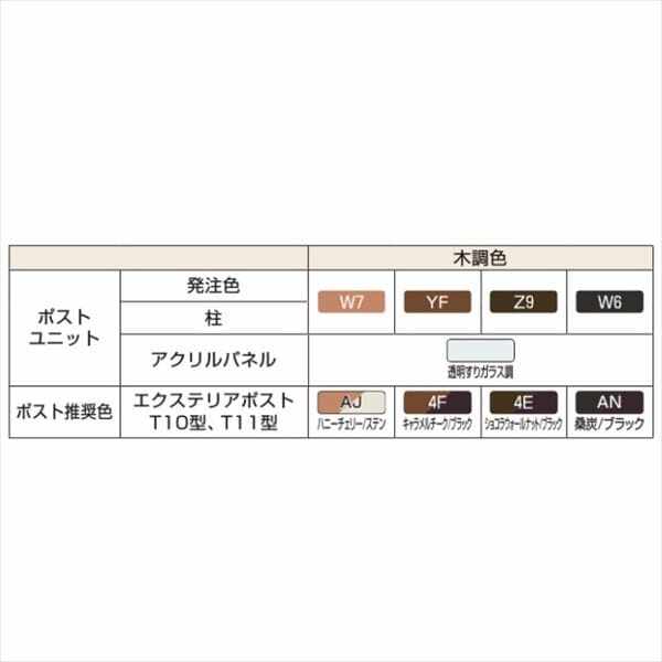YKKAP ルシアスポストユニット PD01型 インターホン位置/外観右 表札灯タイプ UMB-PD01 ＃表札はネームシール ポストT10型取付用 