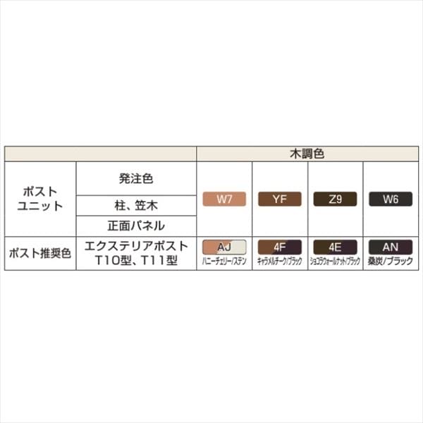 YKKAP ルシアスポストユニット HD02型 インターホン位置/外観左 表札灯タイプ UMB-HD02 ポストT10型取付用 