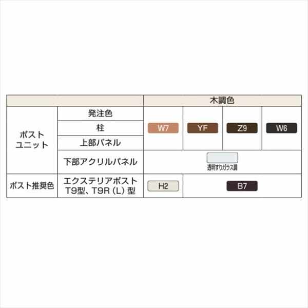 YKKAP ルシアスポストユニット PE01型 表札灯タイプ UMB-PE01 ＃表札はネームシール ポストT9型取付用 