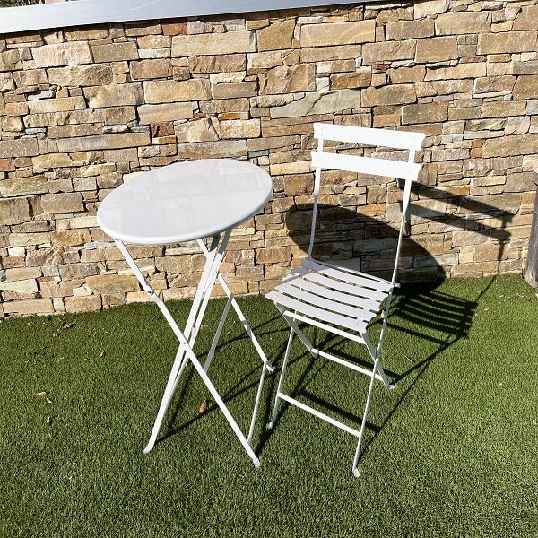 フランス ビストロ テーブル 折り畳み ベランダ  白系 フランス ビストロ テーブル 折り畳み ベランダ 白系