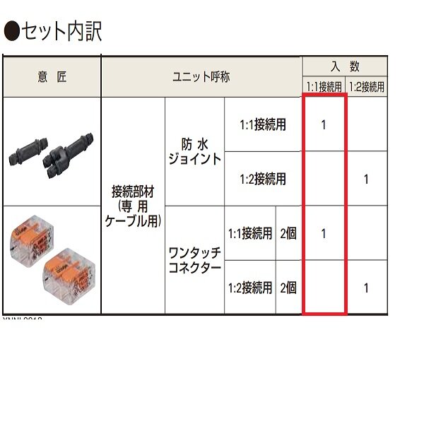 YKKAP VIEW UP 防水ジョイント（接続部材専用） 1：1接続用単体 NNL-UXZ-11 